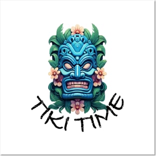 Tiki Time, with Black Lettering Posters and Art